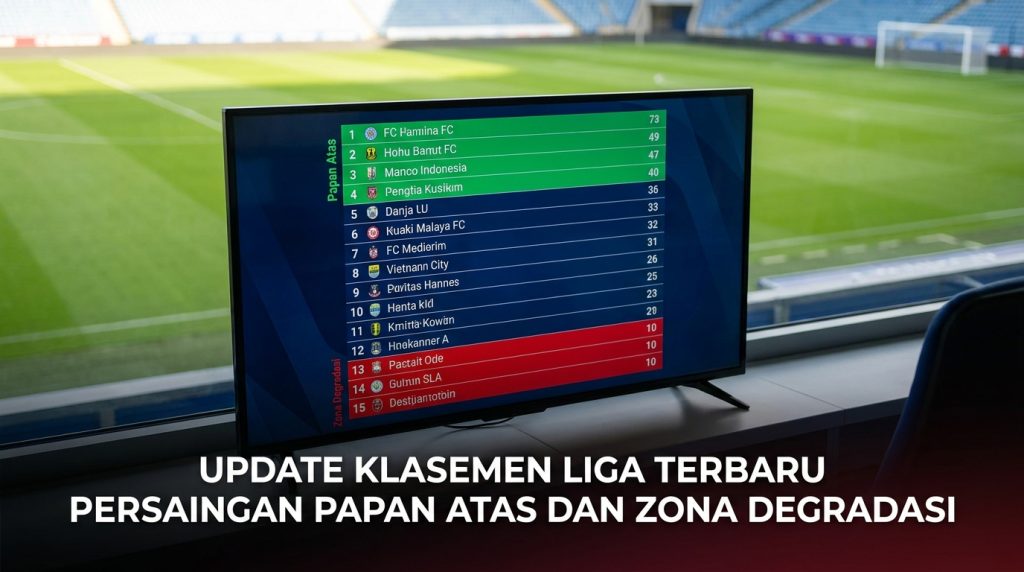 Update Klasemen Liga Terbaru Persaingan Papan Atas dan Zona Degradasi
